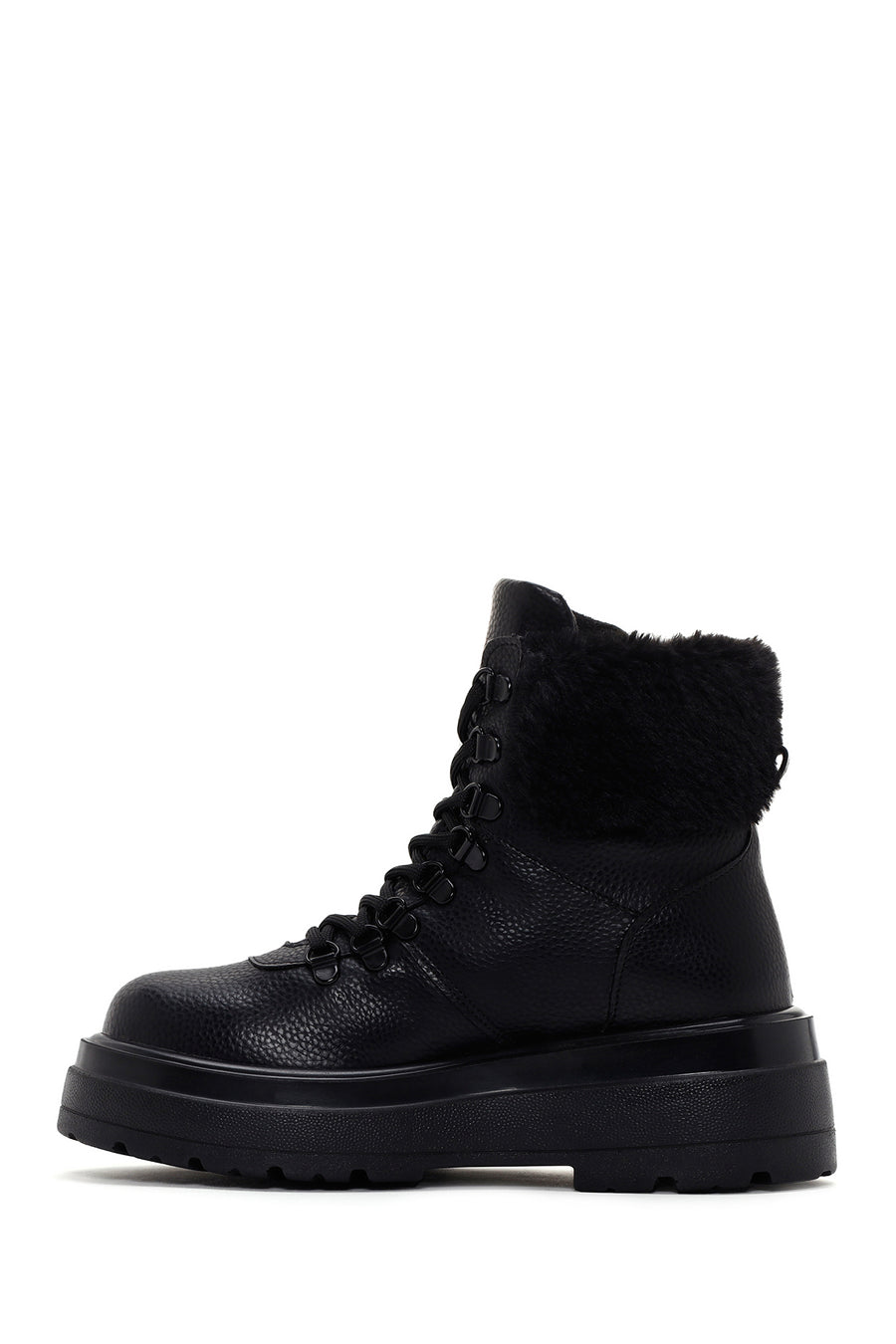 Women's Black Thick Soled Casual Boots