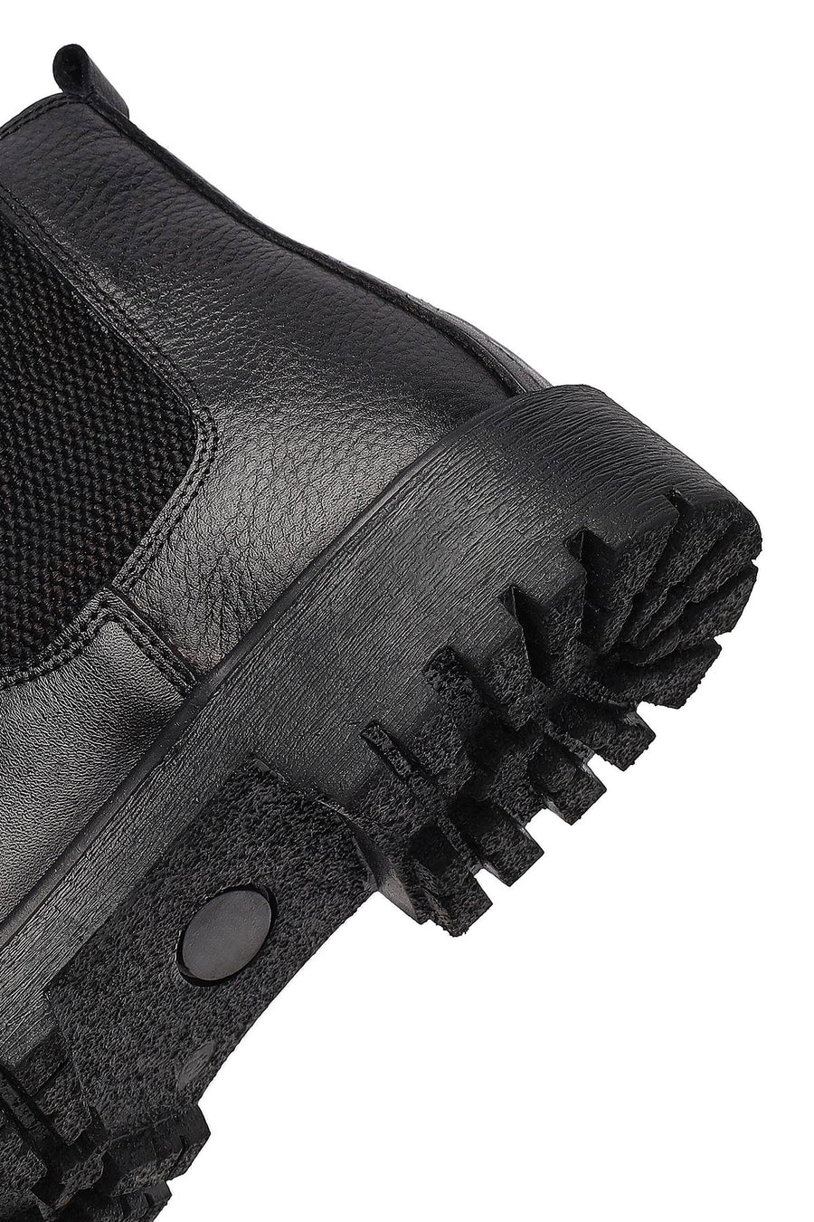 Male Black Leather Casual Chelsea Boots