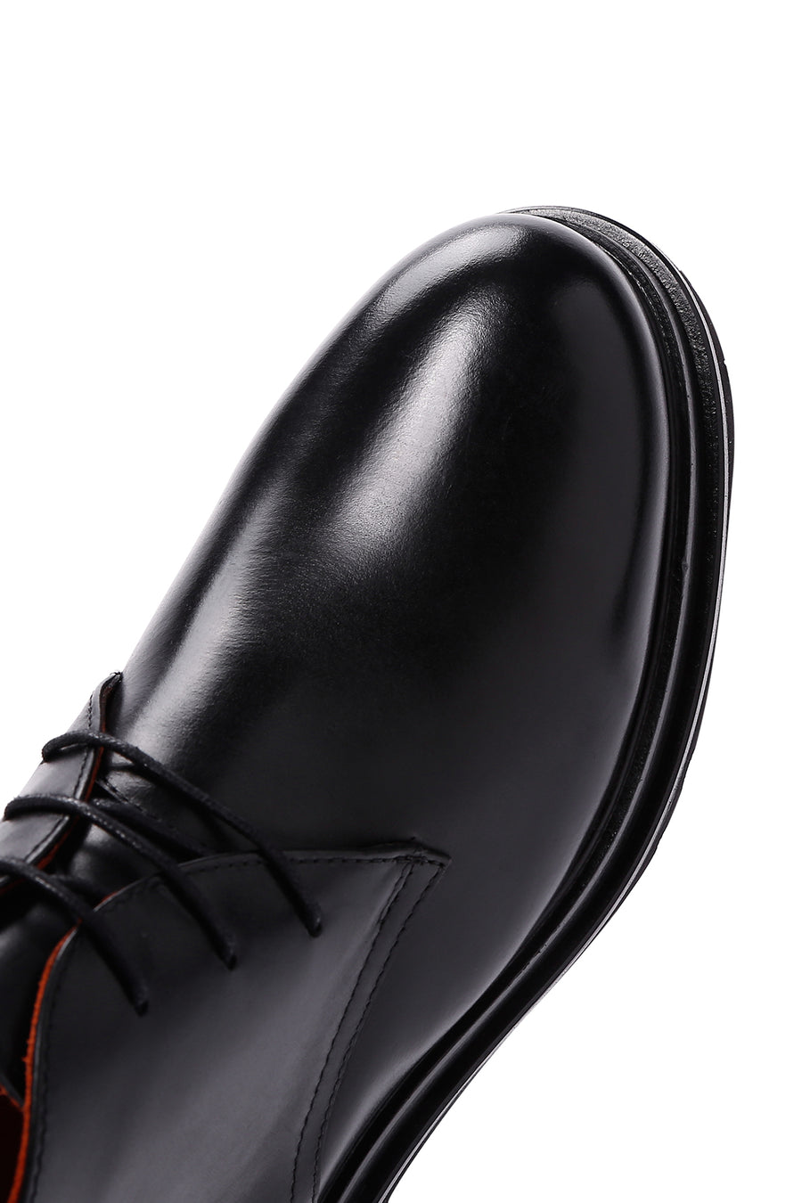Men's Black Thick Soled Leather Boots