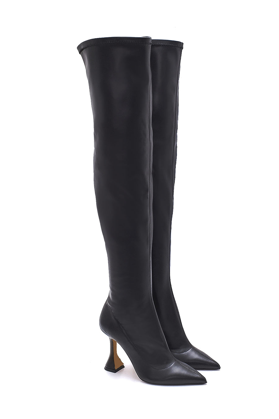 Women's Leather Goblet Heeled Boots