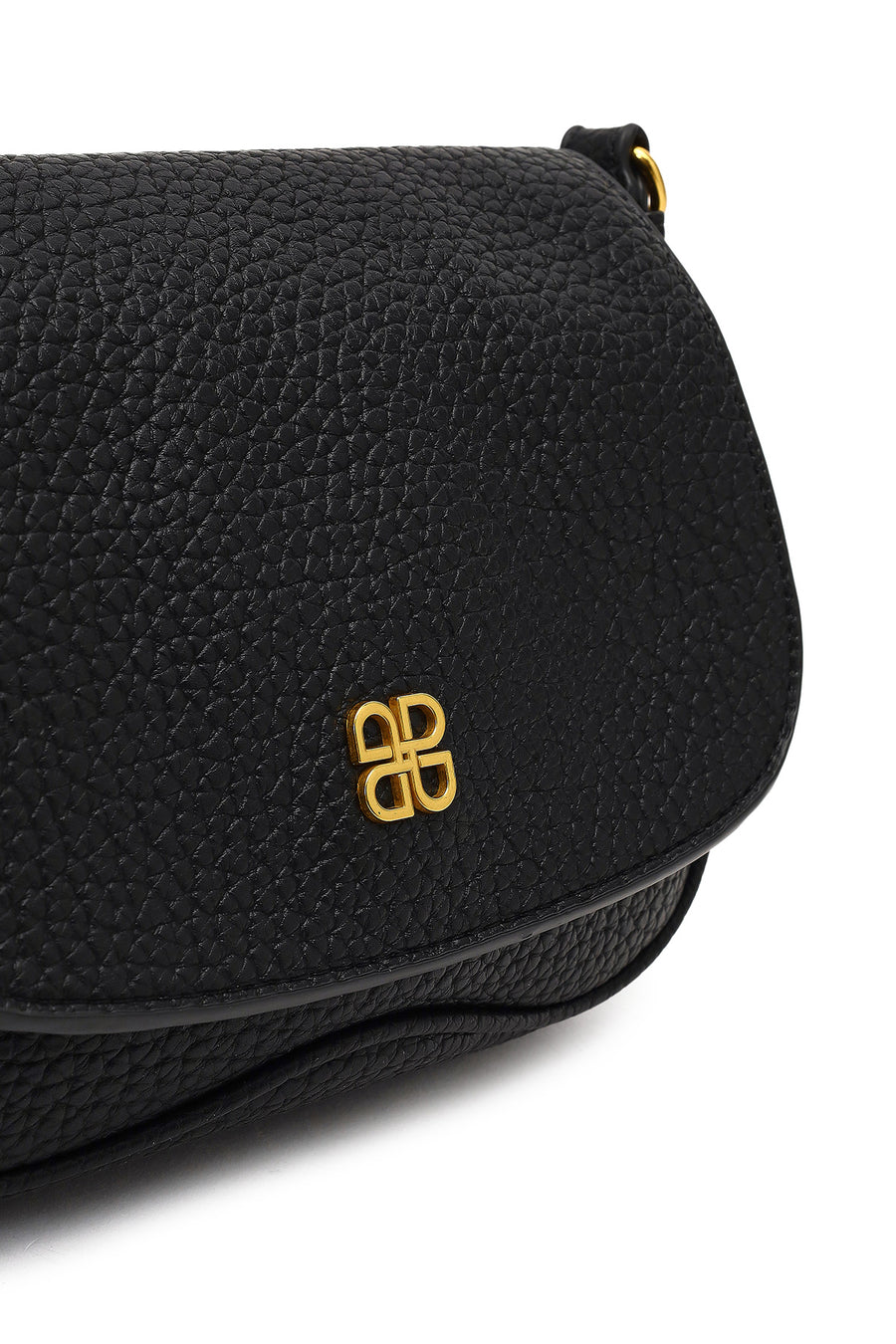 Woman Black Long-Strap Crossbody Bag