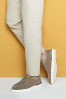 Men's Beige Suede Leather Casual Shoes | Derimod