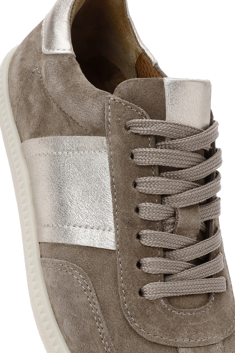 Women's Mink Lace-Up Suede Leather Sneakers