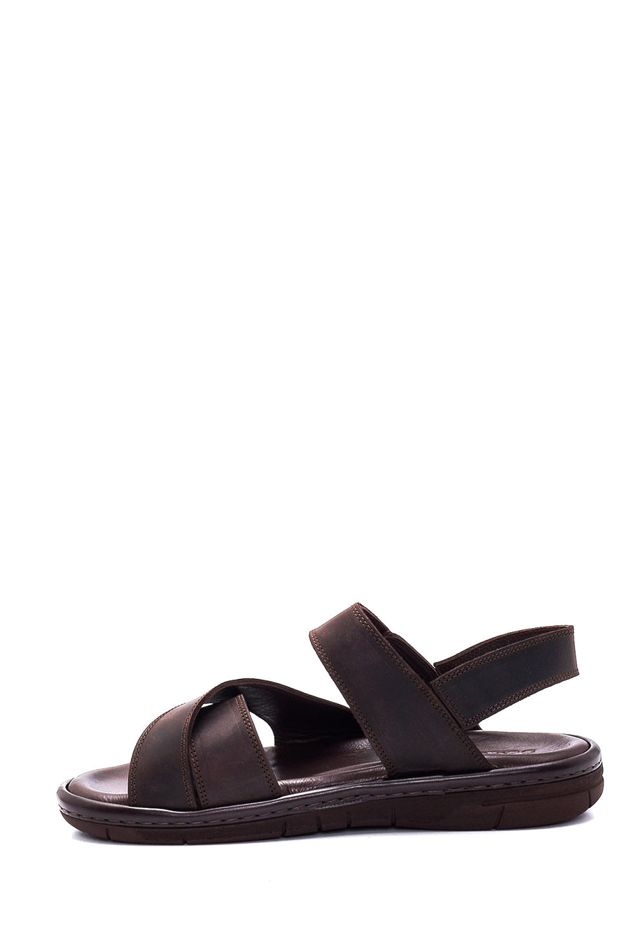 Men's Brown Nubuck Leather Sandals