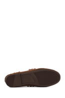 Women's Brown Suede Leather Loafer with Accessory Details | Derimod