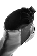 Woman Black Thick Heel Patent Leather Leather Chelsea Boots | Derimod