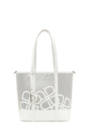 Woman White Long-Strap Printed Shoulder Bag | Derimod