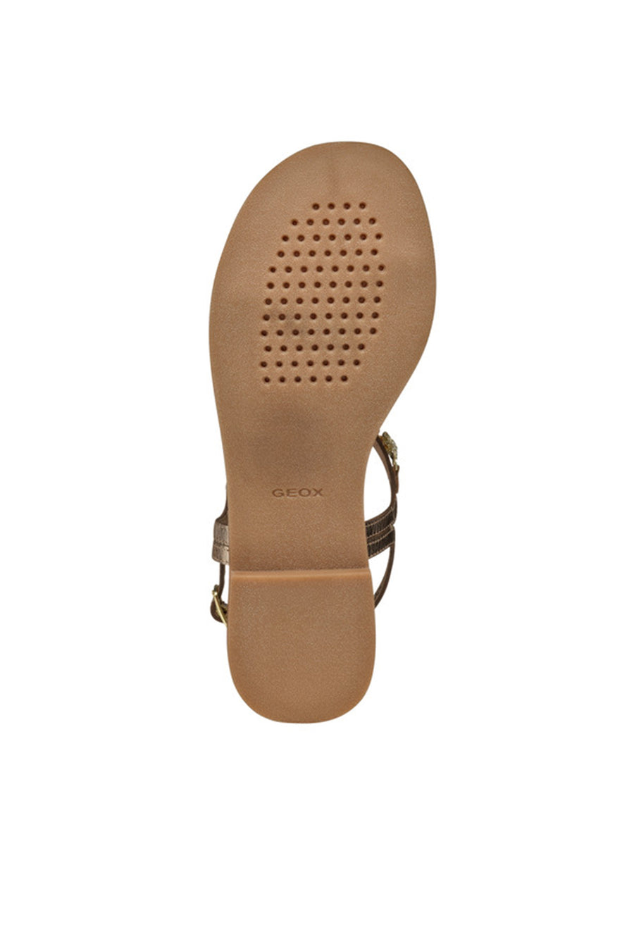 Geox Women Gold Maddalusia C Stone Metallic Leather Sandal