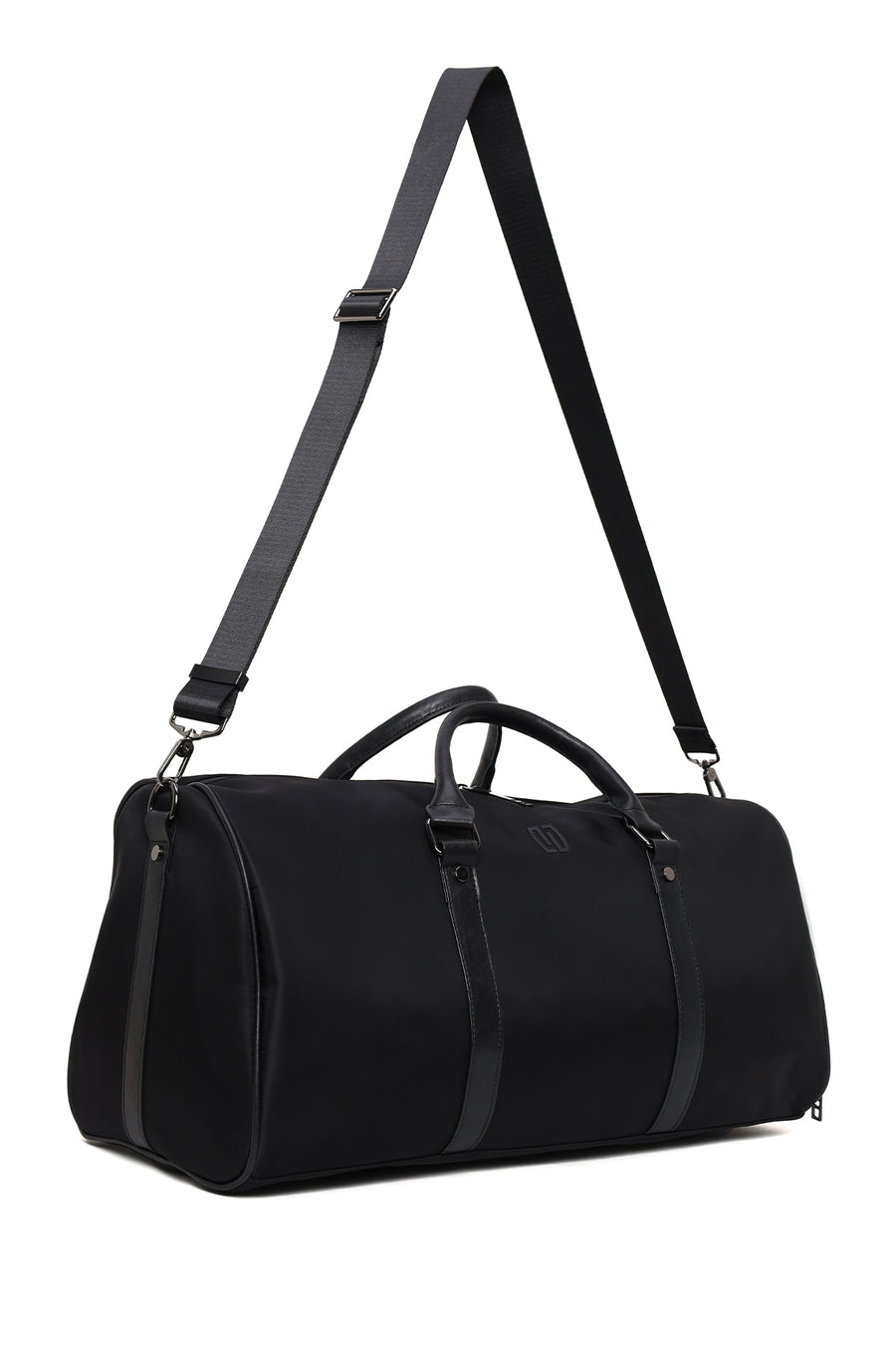 Unisex Black Long-Strap Trip Bag