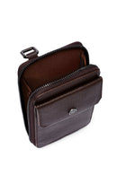 Men's Brown Leather Crossbody Bag | Derimod