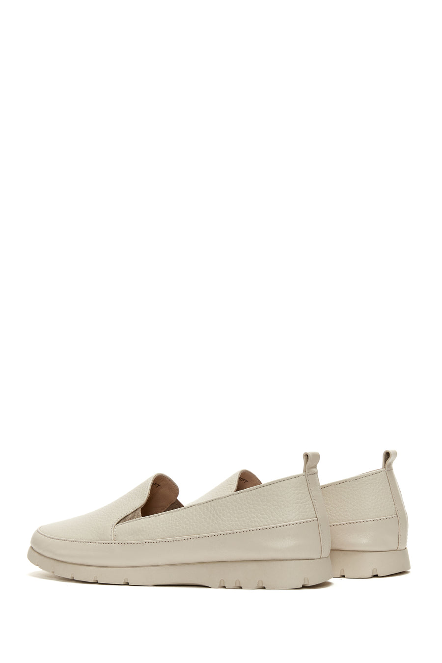 Kadın Bej Deri Comfort Loafer