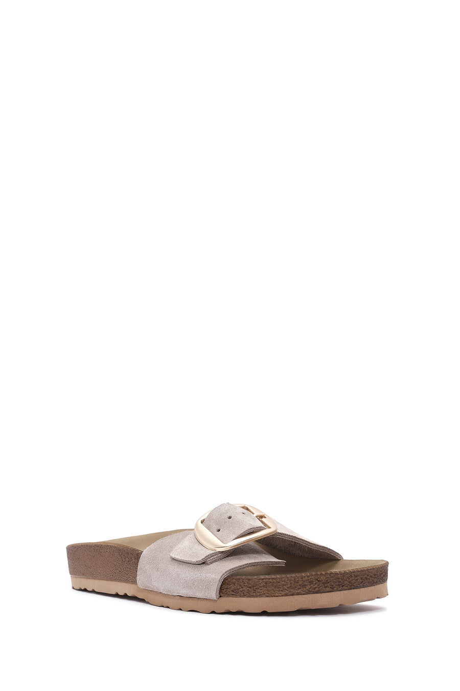 Women's Mink Buckled Suede Leather Slippers