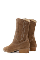 Women's Suede Leather Cowboy Boots | Derimod