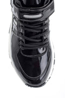 Kadın Yüksek Tabanlı Rugan Detaylı Sneaker | Derimod