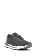 Erkek Gri Bağcıklı Kumaş Sneaker | Derimod