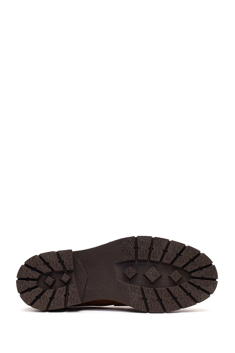 Kadın Taba Kalın Tabanlı Süet Deri Maskülen Loafer
