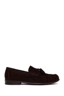 Erkek Kahverengi Püsküllü Süet Deri Casual Loafer | Derimod