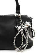 Women's Black Long Strap Charm Mini Shoulder Bag | Derimod