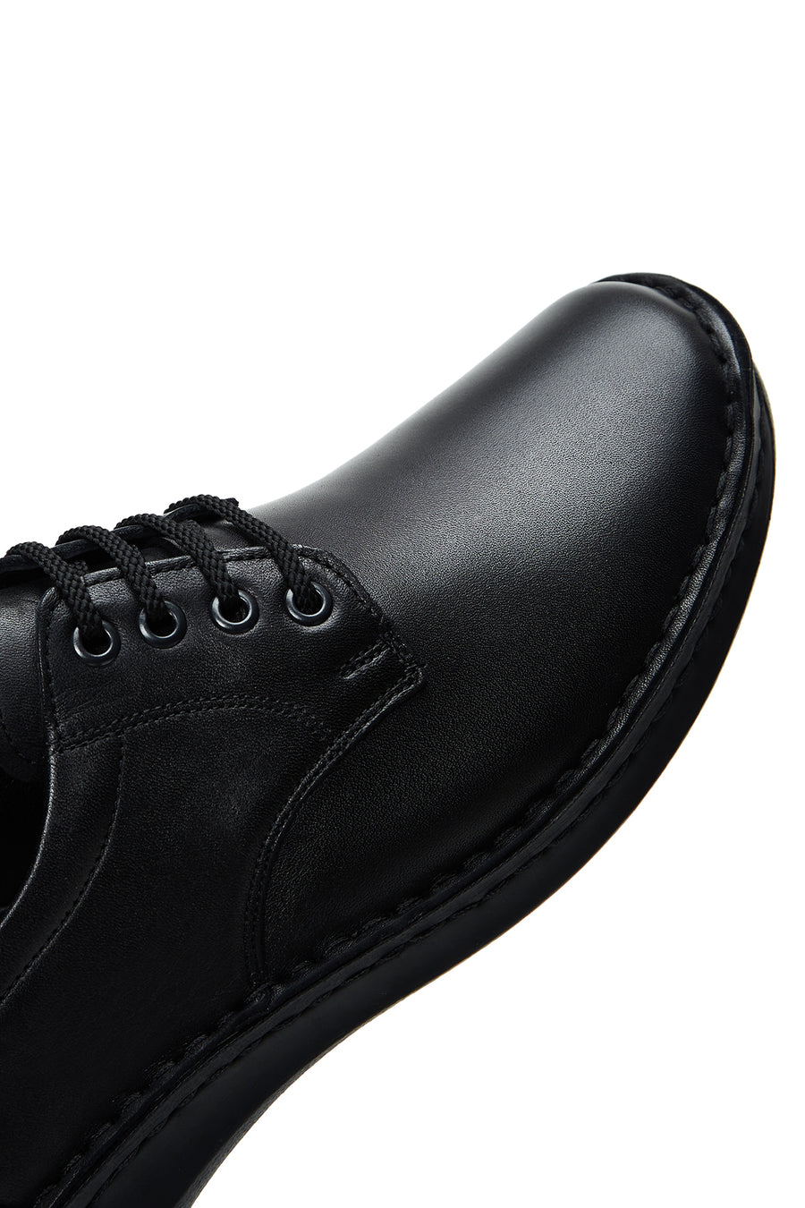Men's Black Lace-up Leather Casual Shoes