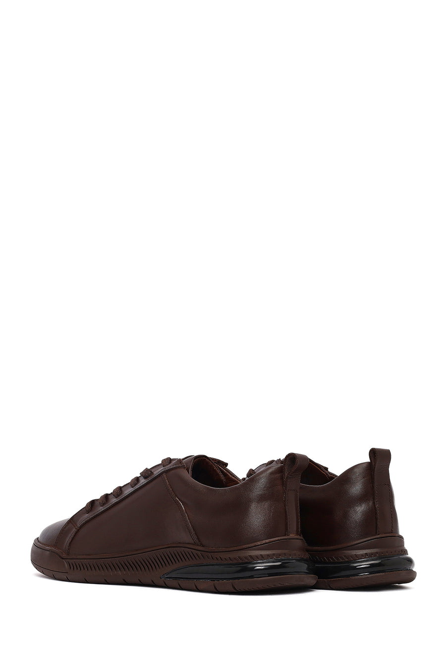 Men's Brown Lace-Up Leather Casual Sneaker