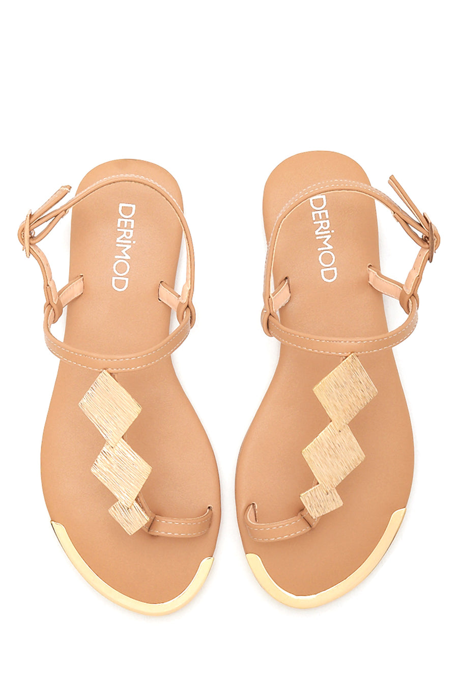 Women's Tan Flip Flops Sandals