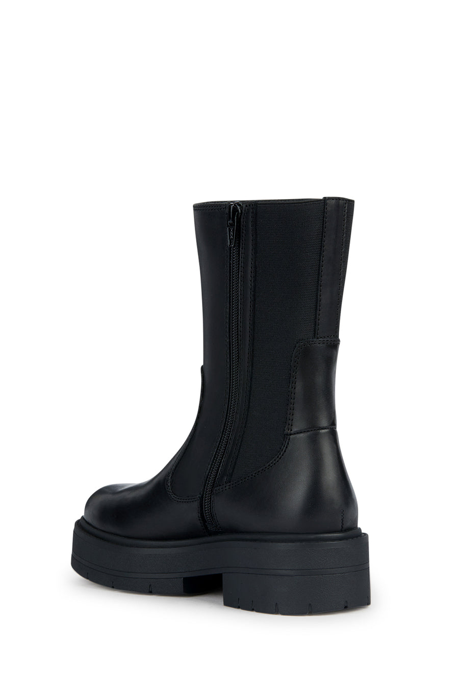Geox Women's Black Zippered Spherica Leather Boots