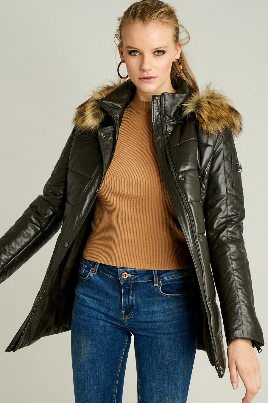 Blanch Long Women's Leather Jacket