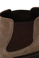 Male Beige Thick-Soled Suede Chelsea Boots | Derimod