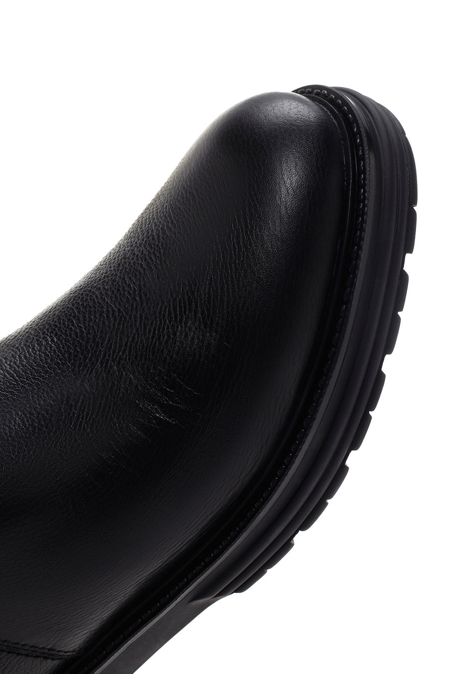 Men's Black Zippered Leather Casual Boots
