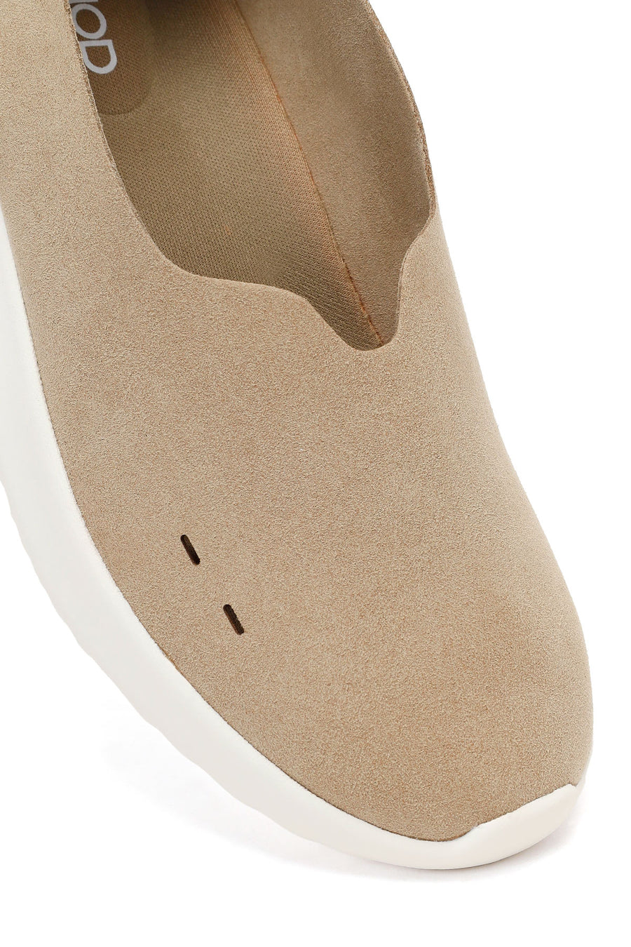 Women's Beige Chunky Suede Shoes