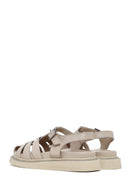 Women's Mink Strap Leather Comfort Sandals | Derimod