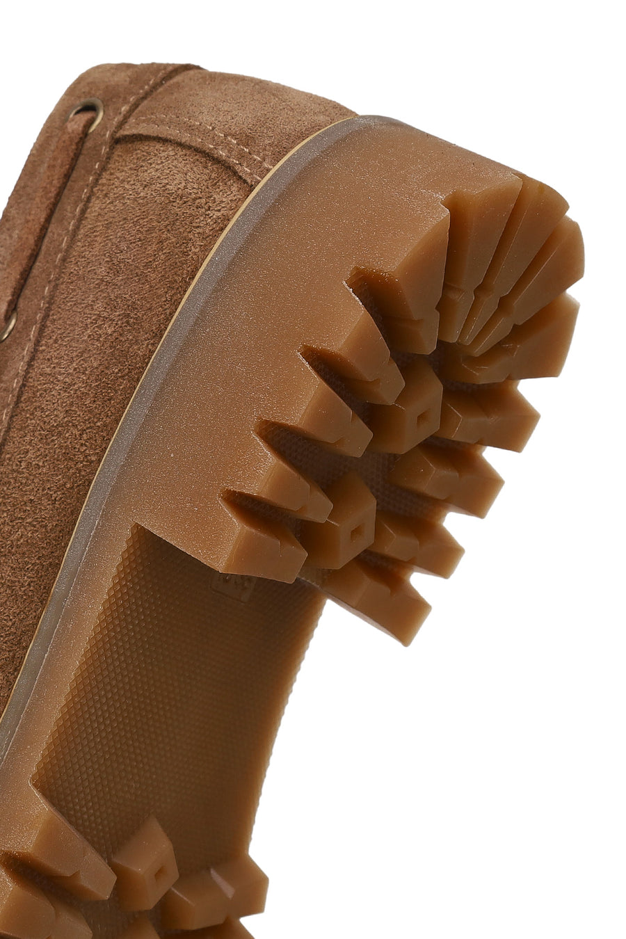 Woman Walnut Lace-Up Thick-Soled Suede Casual Shoes