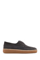 Men's Gray Lace-up Suede Leather Casual Shoes | Derimod