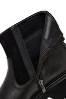 Men's Black Thick Soled Leather Boots | Derimod