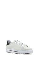 Men's White Lace-up Leather Sneaker | Derimod