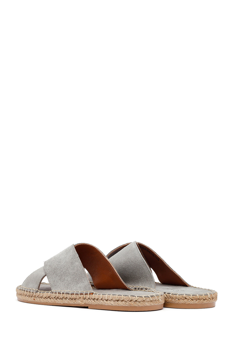 
Men's Grey Suede Leather Espadrille Slippers
