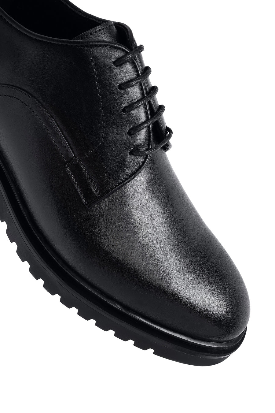 Men's Black Lace-Up Leather Classic Shoes