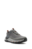 Skechers Men's Grey Lace-Up Fabric Sneakers | Derimod