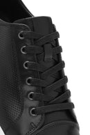 Men's Black Lace-up Leather Sneaker | Derimod