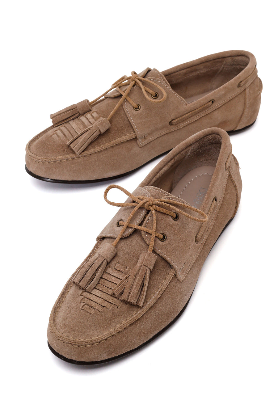 Woman Mink Tasselled Suede Leather Loafer