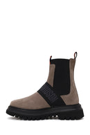 Harley Davidson Woman Mink Nefud Thick-Soled Leather Chelsea Boots | Derimod