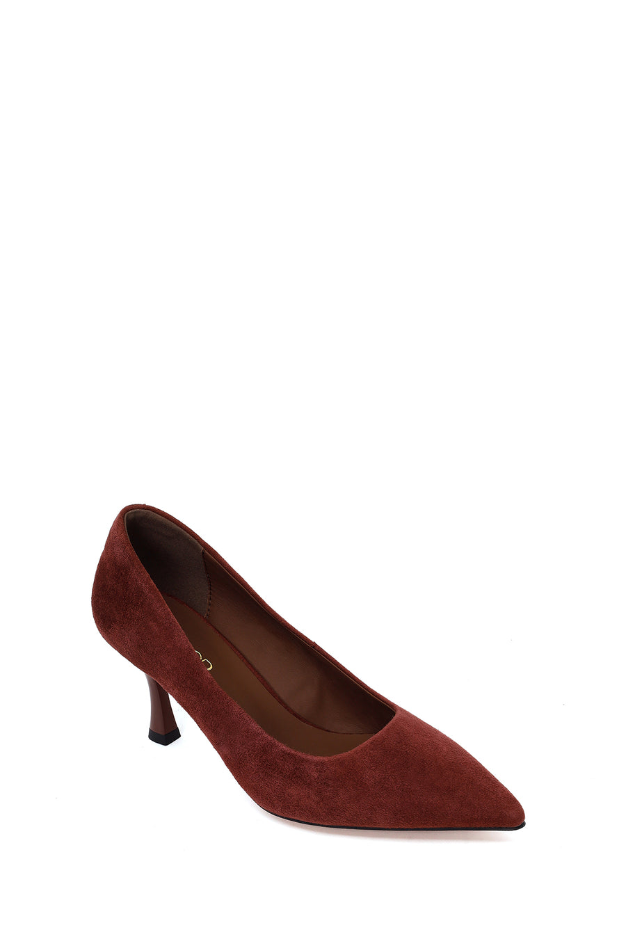 Kadın Bordo İnce Topuklu Süet Deri Stiletto