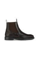Geox Men's Brown Tiberio Leather Chelsea Boots | Derimod