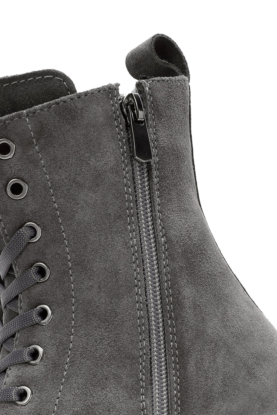 Women's Gray Suede Leather Boots