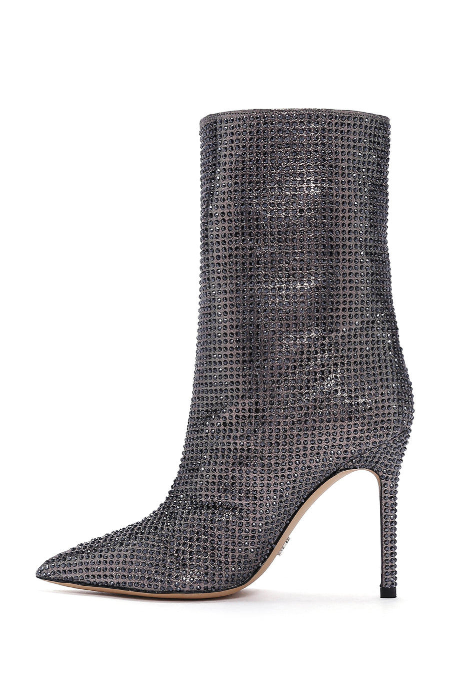 Women's Anthracite Stone Thin Heeled Leather Boots