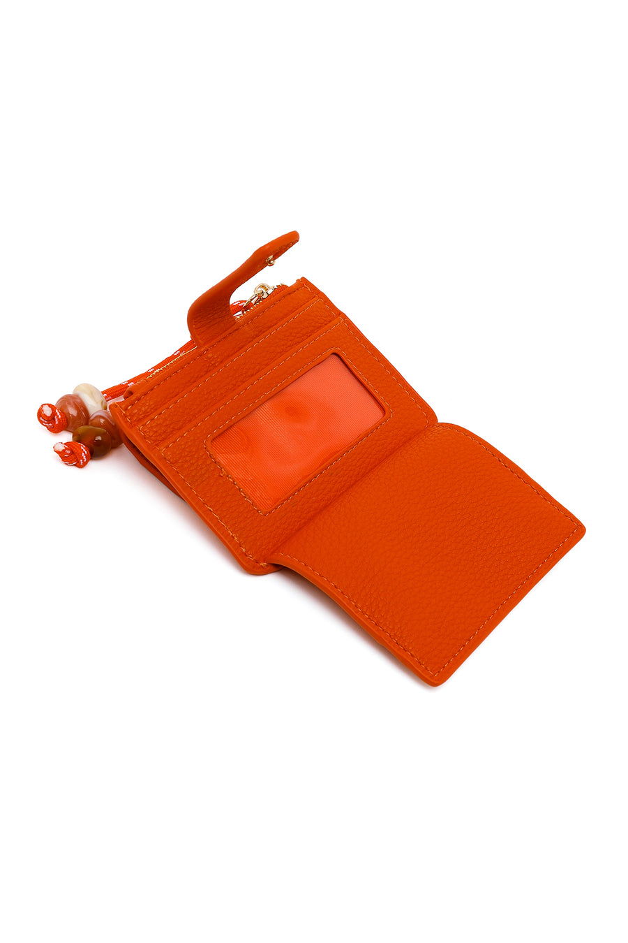 Woman Orange Charm Card Holder