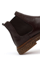 Male Brown Leather Casual Chelsea Boots | Derimod