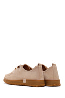 Women's Beige Lace-up Suede Leather Comfort Shoes | Derimod