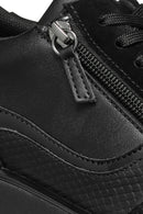 Geox Kadın Siyah D Ilde Bağcıklı Dolgu Topuklu Sneaker | Derimod