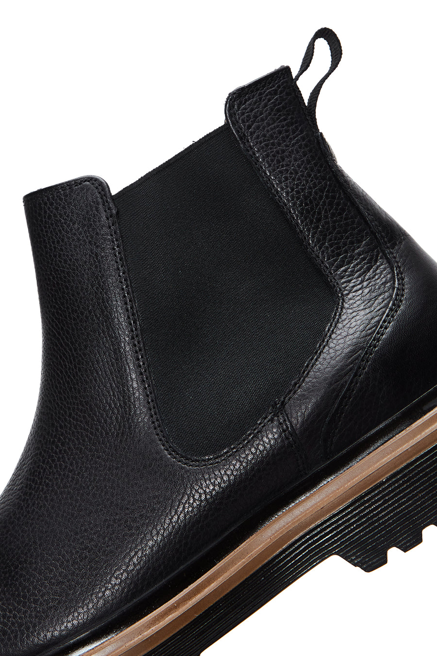 Men's Black Leather Casual Chelsea Boots